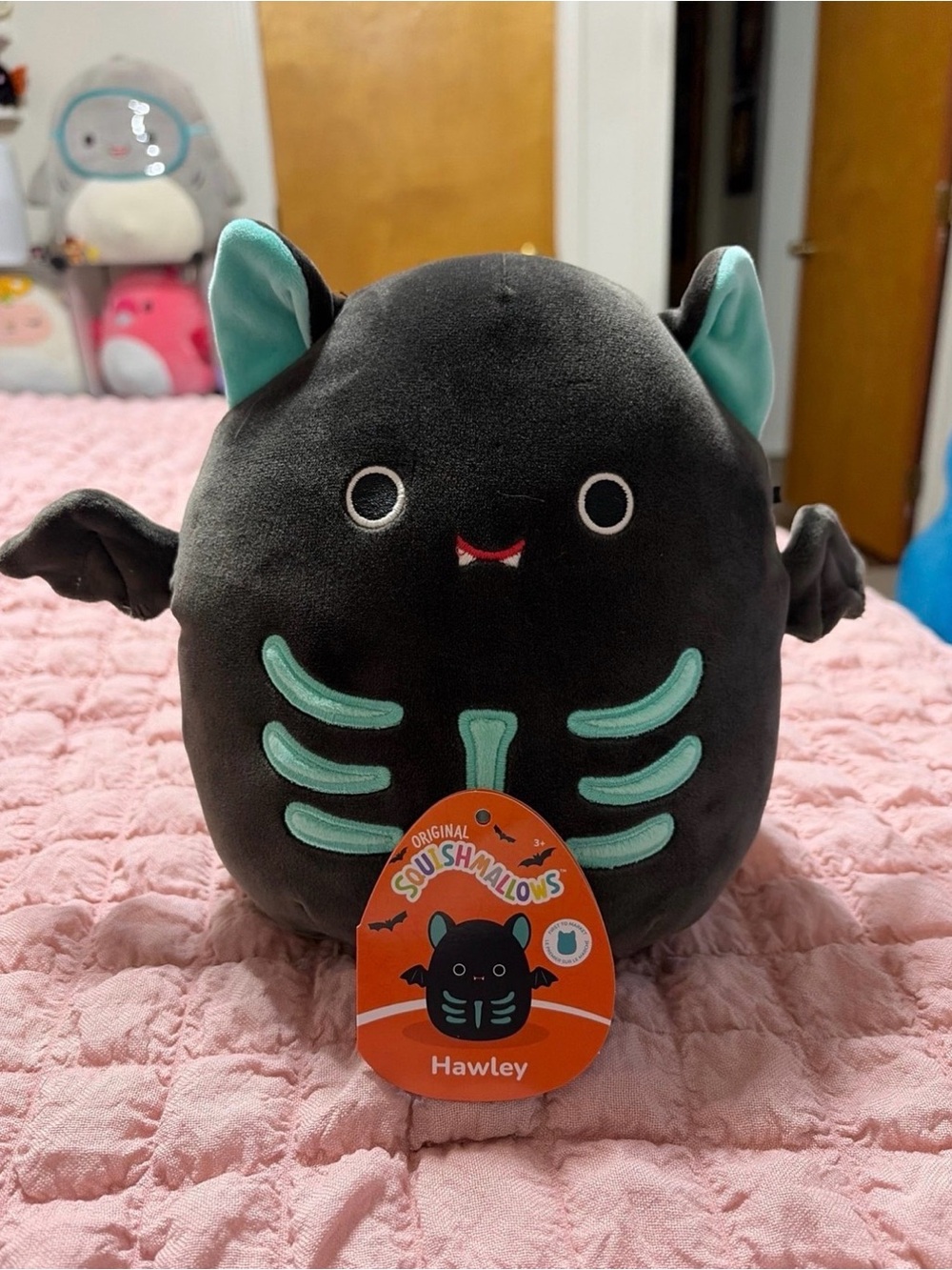 Squishmallows Hawley Black & Teal Bat Plush - Official Brand